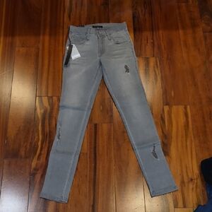 James Jeans Women's Distressed Gray Skinny Jeans